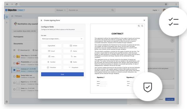 Connect signing interface